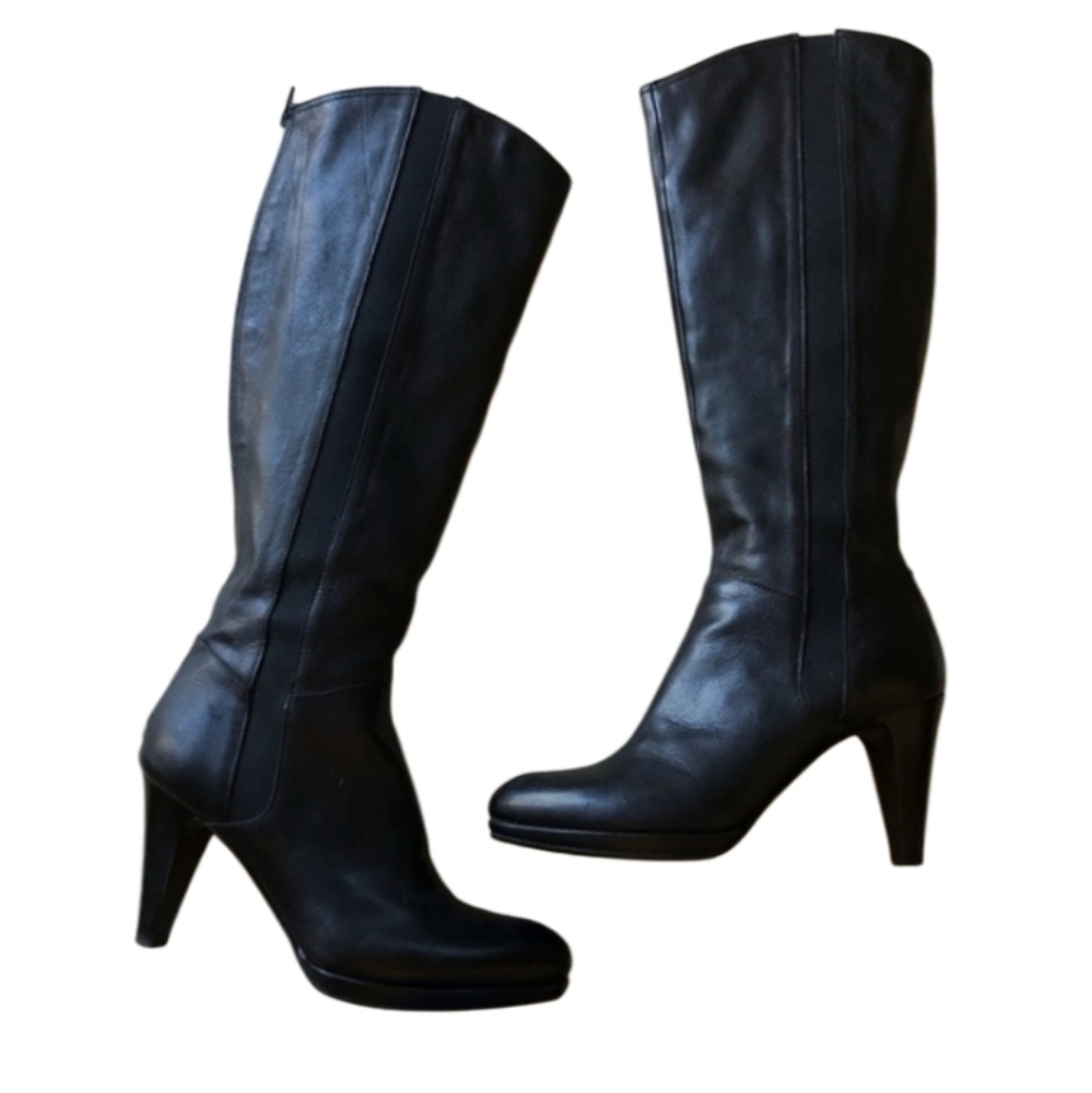 Gastone Lucioli Knee High Heeled Black Boot